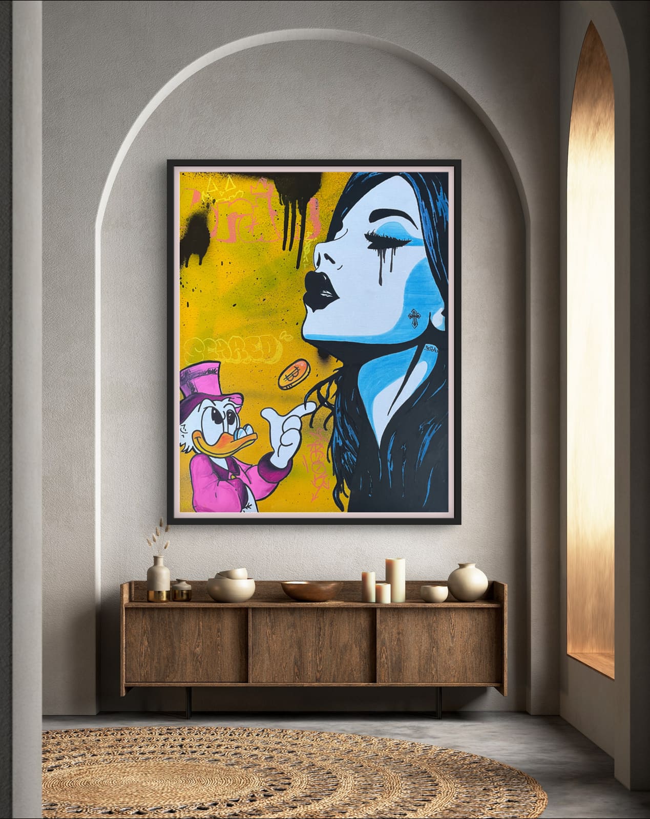 Dark Eye – Pop-Art-Gemälde von Braxart