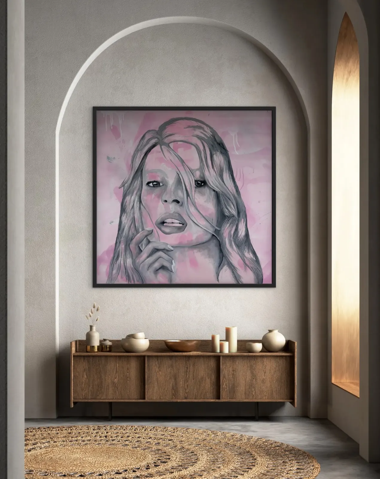 Kate Moss – Pop-Art-Gemälde von Braxart