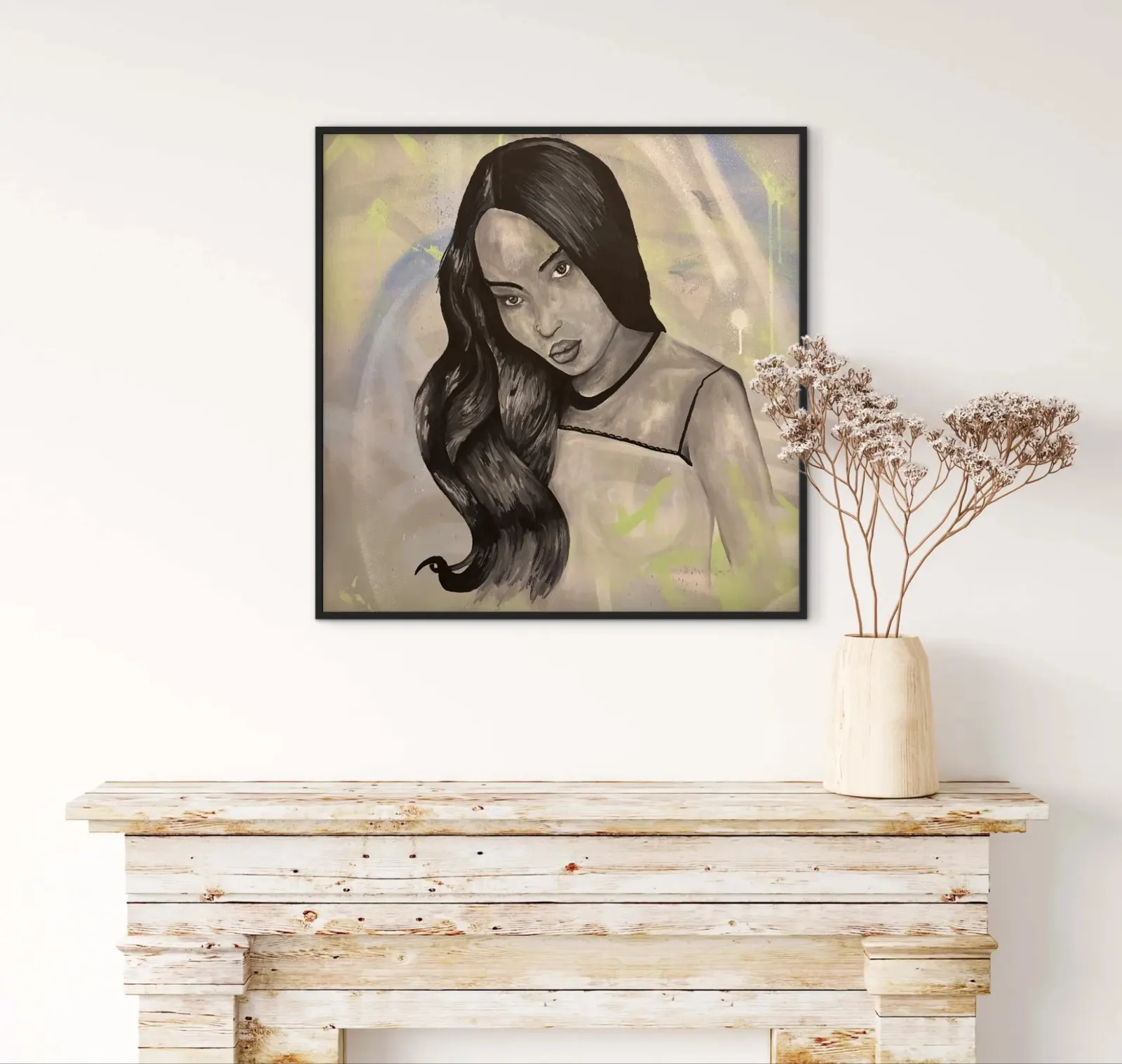 Naomi Campbell – Pop-Art-Gemälde von Braxart